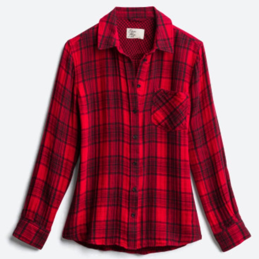 Red Plaid Button Down